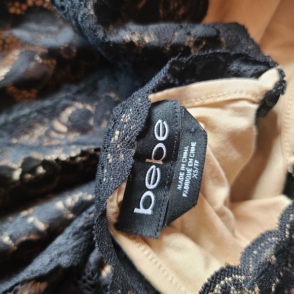 BEBE Lace Dress! Size XS, Black - Picture 3 of 4